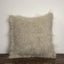 Organic Wool Pillow - Handwoven Brushed Wood Decorative Pillow