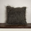 Organic Wool Pillow - Handwoven Brushed Wood Decorative Pillow