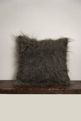 Organic Wool Pillow - Handwoven Brushed Wood Decorative Pillow
