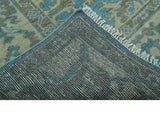 Origin Custom Made Blue and Beige Oushak Hand Knotted Wool Rug
