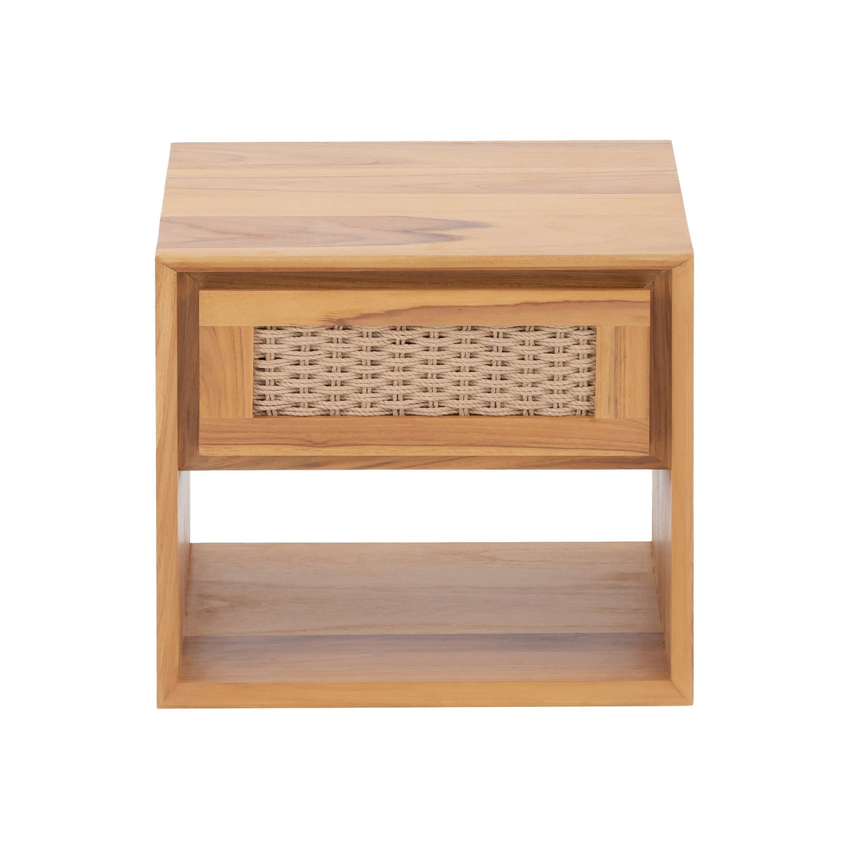 Oslo Natural Teak Indoor Floating Nightstand - 20"