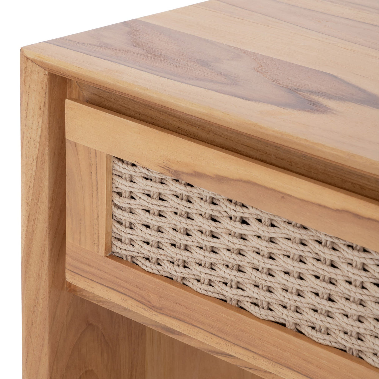 Oslo Natural Teak Indoor Floating Nightstand - 20"