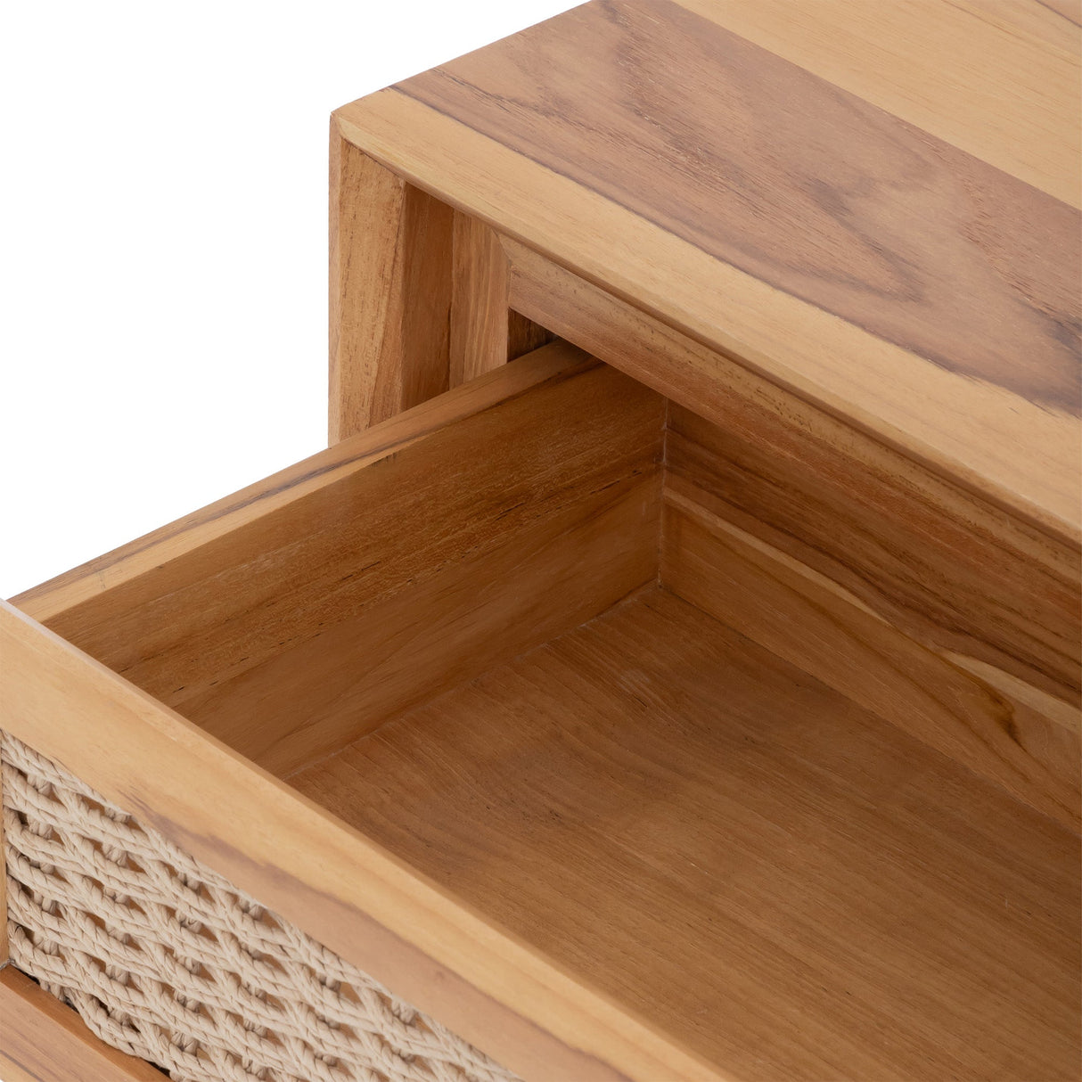 Oslo Natural Teak Indoor Floating Nightstand - 20"