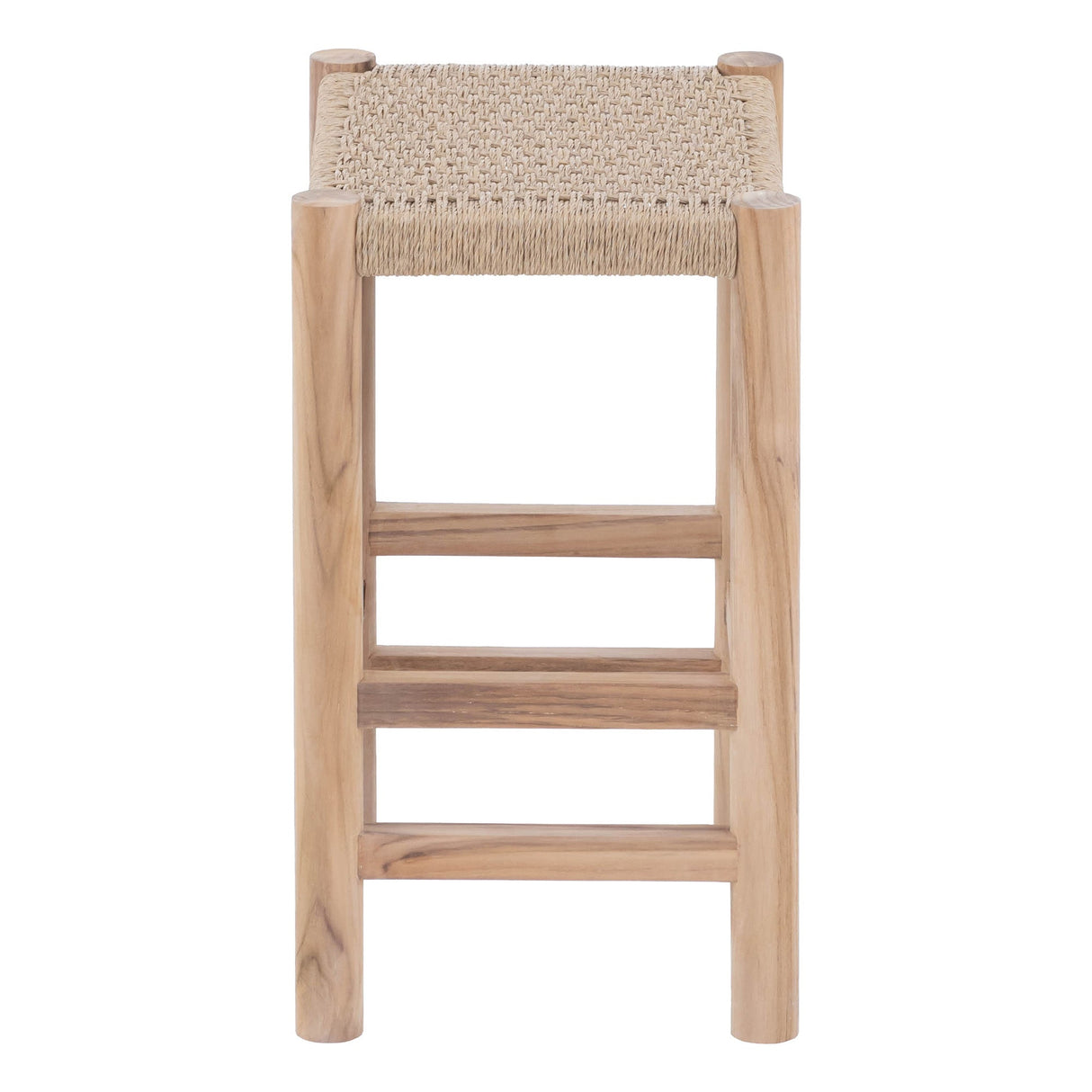 Oslo Natural Teak Indoor/Outdoor Counter Stool - 24"