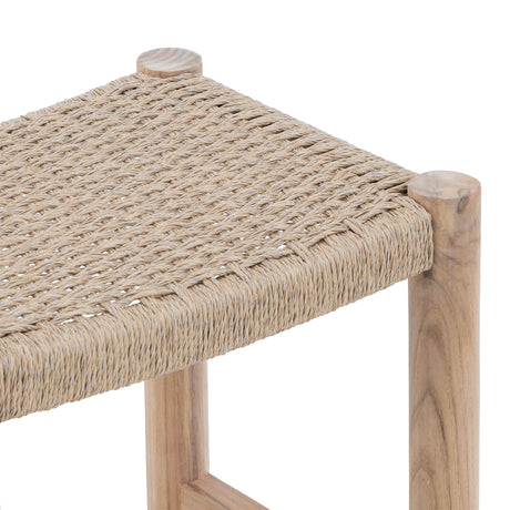 Oslo Natural Teak Indoor/Outdoor Counter Stool - 24"