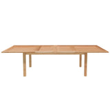 Oslo Natural Teak Outdoor Extendable Dining table- 79-118" (8-10 people)
