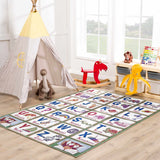 Osric Colorful Alphabet Washable Kids Rug - Clearance-Rugs-Parc Decor