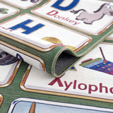 Osric Colorful Alphabet Washable Kids Rug - Clearance-Rugs-Parc Decor
