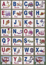 Osric Colorful Alphabet Washable Kids Rug - Clearance-Rugs-Parc Decor