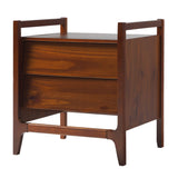 Oswald Mid-Century Modern 2-Drawer Wood Nightstand-Bedroom-Parc Decor