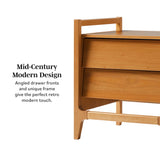 Oswald Mid-Century Modern 2-Drawer Wood Nightstand-Bedroom-Parc Decor