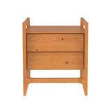 Oswald Mid-Century Modern 2-Drawer Wood Nightstand-Bedroom-Parc Decor
