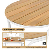 Outdoor Chaise Lounge Chairs Set of 3 with Acacia Side Table, Pool Lounge Chairs for Lawn, Deck, Beach-户外家居套装-Parc Decor