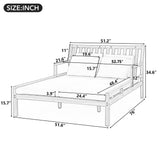 Outdoor Daybed, Patio Daybed with Four Pillows, Wooden Outdoor Bed with Curved Armrests for Poolside, Backyard, Garden-户外家居套装-Parc Decor