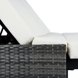 Outdoor Daybed, Patio Rattan Daybed with 5-Position Adjustable Backrest and Removable Cushions & Pillows for Garden, Backyard, Poolside-户外家居套装-Parc Decor