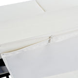 Outdoor Daybed, Patio Rattan Daybed with 5-Position Adjustable Backrest and Removable Cushions & Pillows for Garden, Backyard, Poolside-户外家居套装-Parc Decor