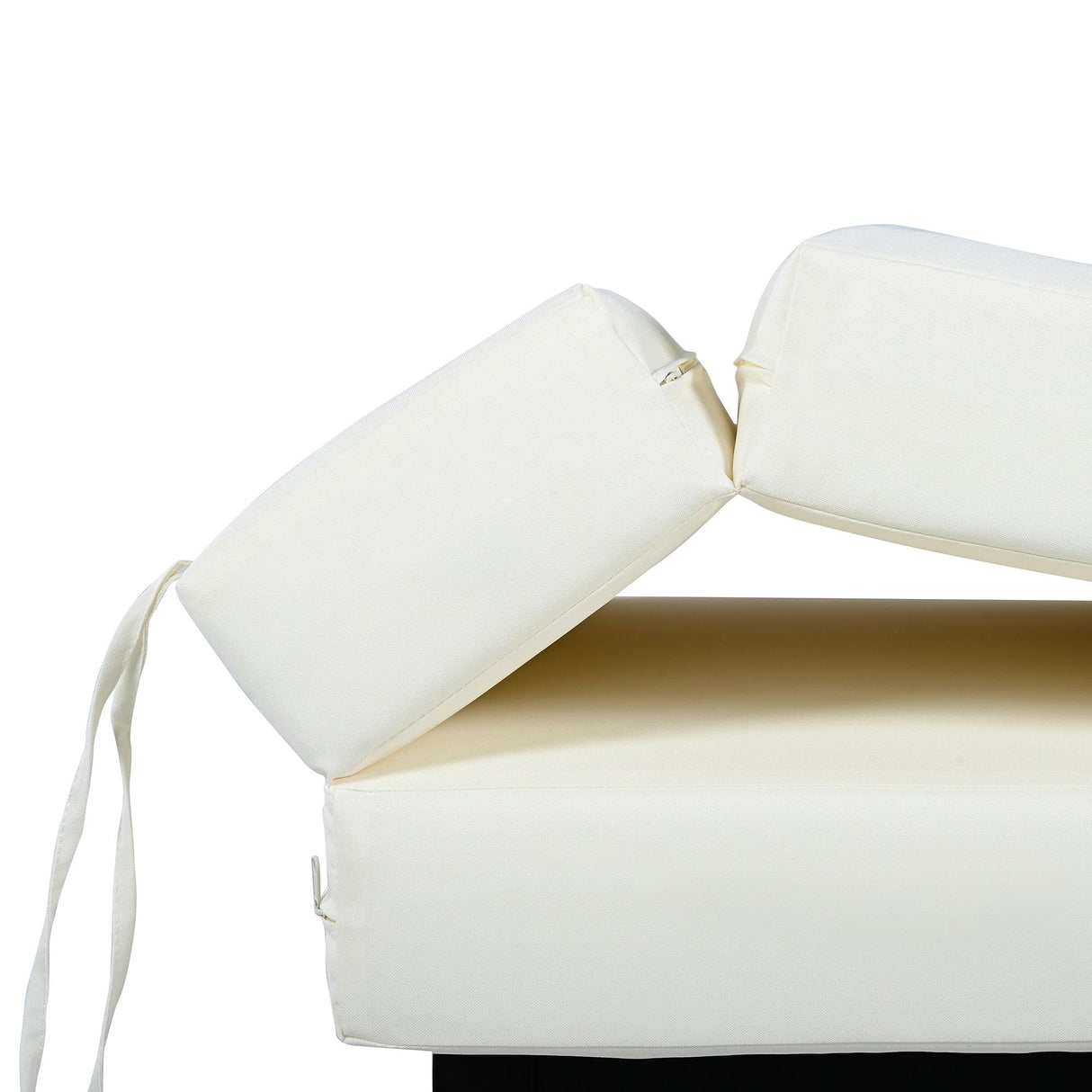 Outdoor Daybed, Patio Rattan Daybed with 5-Position Adjustable Backrest and Removable Cushions & Pillows for Garden, Backyard, Poolside-户外家居套装-Parc Decor