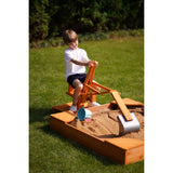 Outdoor Excavator Digger Toy for Kids | Backyard Construction Ride-On (Sandbox Not Included)
