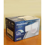Outdoor LED Dual Head Wall Spot Light 2 Light Dusk to Dawn, White Finish 6"H