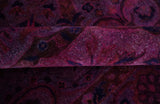 Overdyed Pink Traditional Floral Design Hand Tufted Wool Area Rug