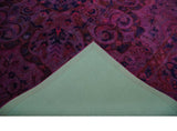 Overdyed Pink Traditional Floral Design Hand Tufted Wool Area Rug
