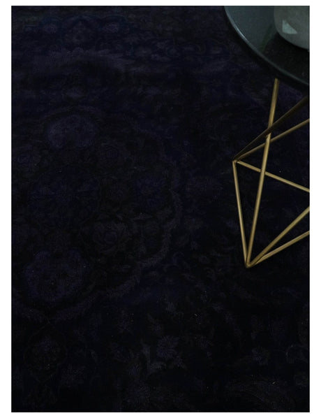 Overdyed Royal Dark Purple Hand Knotted 8x10 Traditional Oushak Design Wool Accent Rug | N362810-Area Rug-Parc Decor