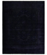 Overdyed Royal Dark Purple Hand Knotted 8x10 Traditional Oushak Design Wool Accent Rug | N362810-Area Rug-Parc Decor