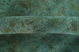 Overdyed Traditional Oriental Oushak Teal Hand knotted Wool Area Rug