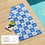Oversized Retro Printed Beach Towel - St. Barts Collection-Beach Towels-Parc Decor