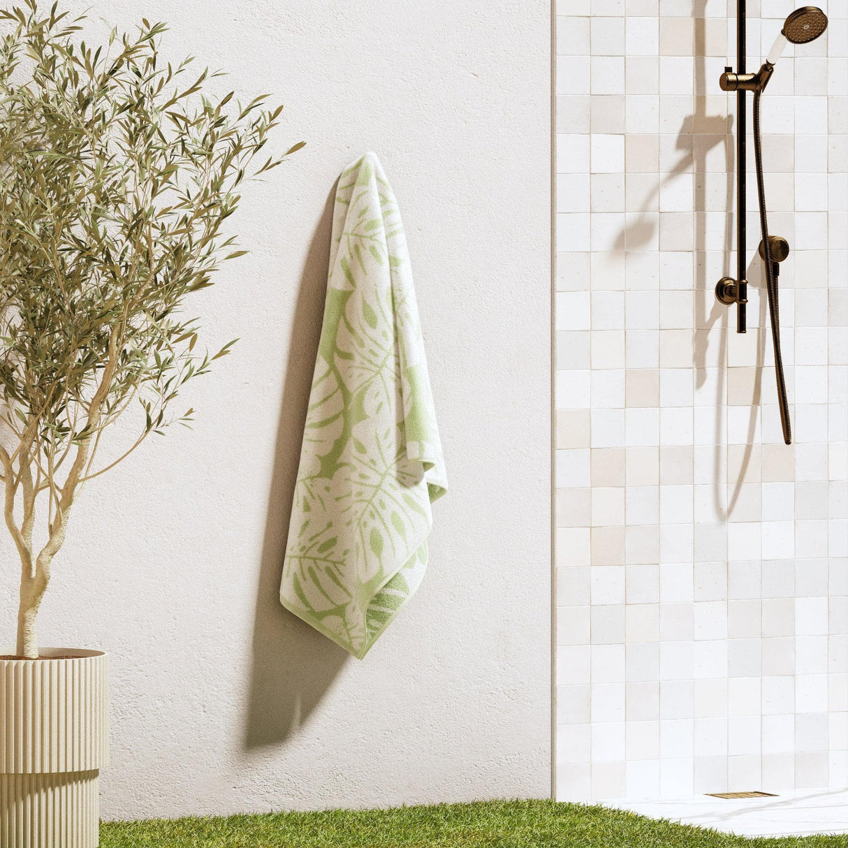 Oversized Retro Printed Beach Towel - St. Barts Collection-Beach Towels-Parc Decor