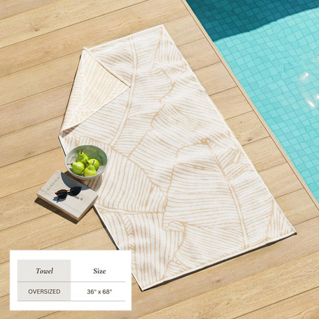 Oversized Retro Printed Beach Towel – St. Barts Collection-Beach Towels-Parc Decor