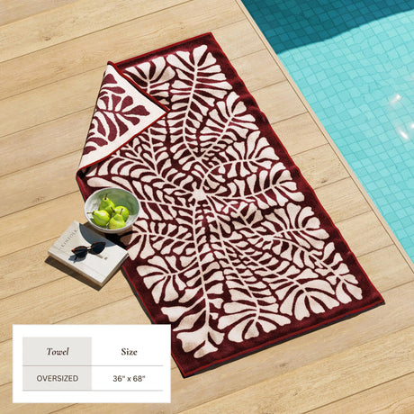 Oversized Retro Printed Beach Towel – St. Barts Collection-Beach Towels-Parc Decor