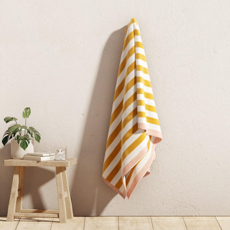 Oversized Striped Border Cabana Beach Towel – Santa Cruz-Beach Towels-Parc Decor