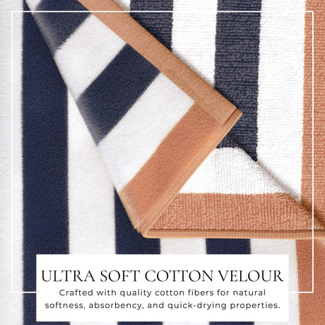 Oversized Striped Border Cabana Beach Towel – Santa Cruz-Beach Towels-Parc Decor