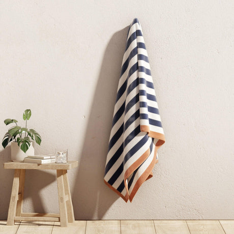 Oversized Striped Border Cabana Beach Towel – Santa Cruz-Beach Towels-Parc Decor