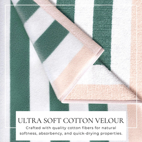 Oversized Striped Border Cabana Beach Towel – Santa Cruz-Beach Towels-Parc Decor