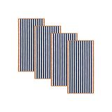 Oversized Striped Border Cabana Beach Towels - Santa Cruz