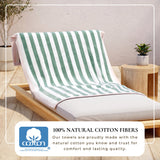 Oversized Striped Border Cabana Beach Towels - Santa Cruz