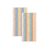 Oversized Striped Border Cabana Beach Towels - Santa Cruz