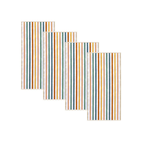 Oversized Striped Border Cabana Beach Towels - Santa Cruz
