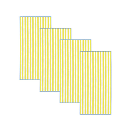 Oversized Striped Border Cabana Beach Towels - Santa Cruz