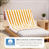 Oversized Striped Border Cabana Beach Towels - Santa Cruz
