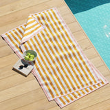 Oversized Striped Border Cabana Beach Towels - Santa Cruz