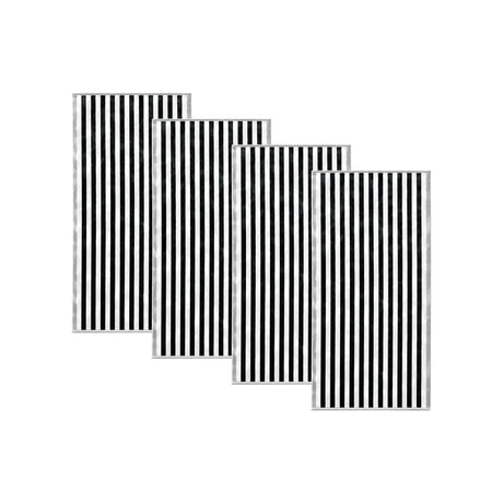 Oversized Striped Border Cabana Beach Towels - Santa Cruz