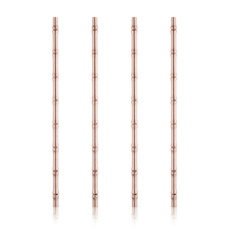 Pacific Bamboo Straws in Copper Set of 4
