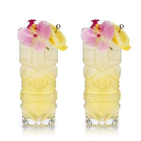 Pacific Crystal Tiki Glasses Set of 2-product_type::stemless_cocktail_glasses-Parc Decor