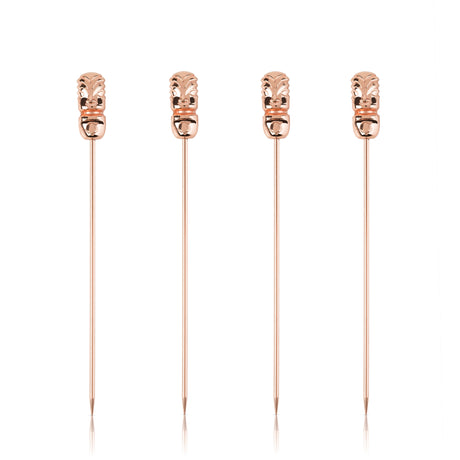 Pacific Tiki Cocktail Picks in Copper Set of 4