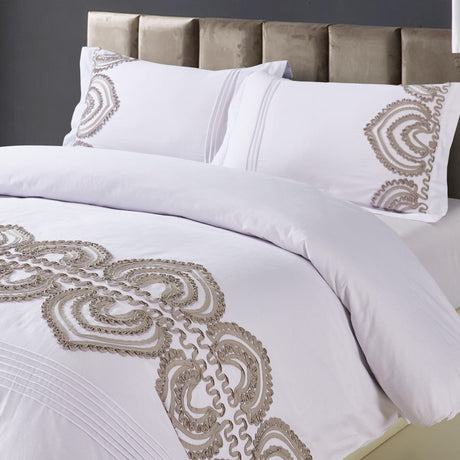 Padma Embroidered Duvet Set-Duvets-Parc Decor