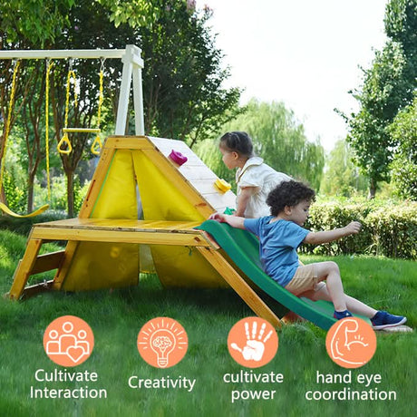 Palm - 5-in-1 Outdoor and Indoor Playground Playset-Outdoor-Parc Decor