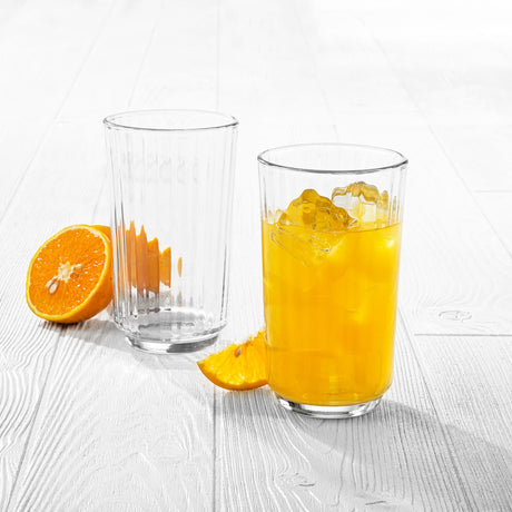 Paneled Tumbler Drinking Glasses, 17 ounce, Set of 6-Cocktails and Spirits-Parc Decor